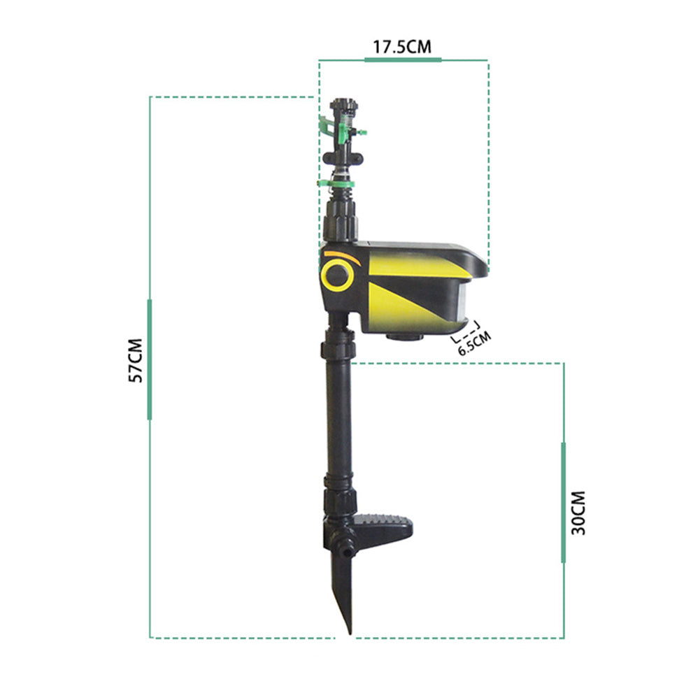 Motion Activated Deer Repellent Sprinkler - Solar Powered Animal Deterrent for Gardens & Lawns