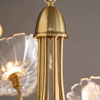 Murano Glass Flower Chandelier with Colorful Petals for Living Room, Dining Room & Entryway Lighting