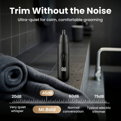 Onyx Edge - Best Nose Hair Cutters for Men | USB-C Rechargeable, Painless & Quiet with a Waterproof Head for Travel & Daily Grooming