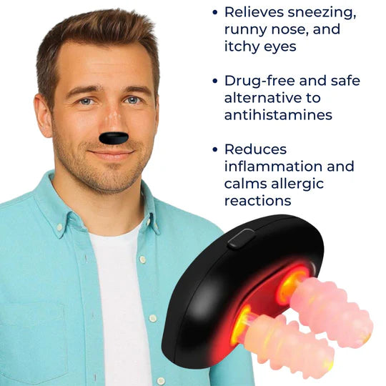 Red Light Nasal Therapy Device - Intranasal LED for Congestion, Hay Fever & Blocked Nose