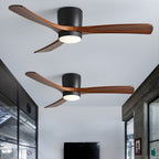 Nordic Wooden Ceiling Fan Light 42/48 Inch with LED for Living Room & Bedroom Lighting