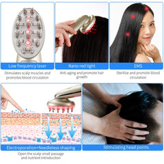 Red Light Therapy for Hair Growth – Laser Comb with Low-Level Laser Light for Effective Hair Loss Treatment, Includes Hair Growth Brush for Enhanced Results