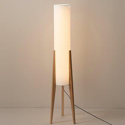 Solid Wood Walnut Floor Lamp - Modern Art Design for Living Room & Bedroom Lighting