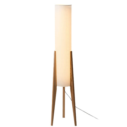Solid Wood Walnut Floor Lamp - Modern Art Design for Living Room & Bedroom Lighting