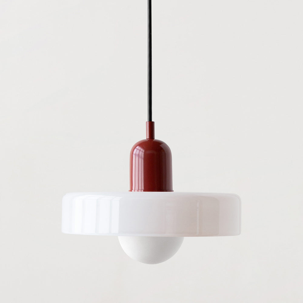 Colored Glass Bauhaus Pendant Light Fixture for Modern Home Decor & Dining Spaces