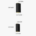 LED Waterproof Outdoor Wall Sconce | Modern Rectangular Design. Energy-Efficient 600-1000 Lumens for Patios & Gardens