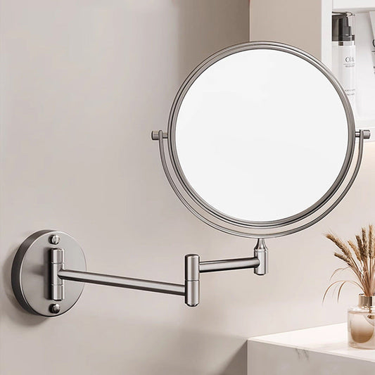 Rechargeable Wall Mounted Shaving Mirror | 360° Rotation. 1X/10X Magnification & Adjustable LED Lighting for Bathroom Use