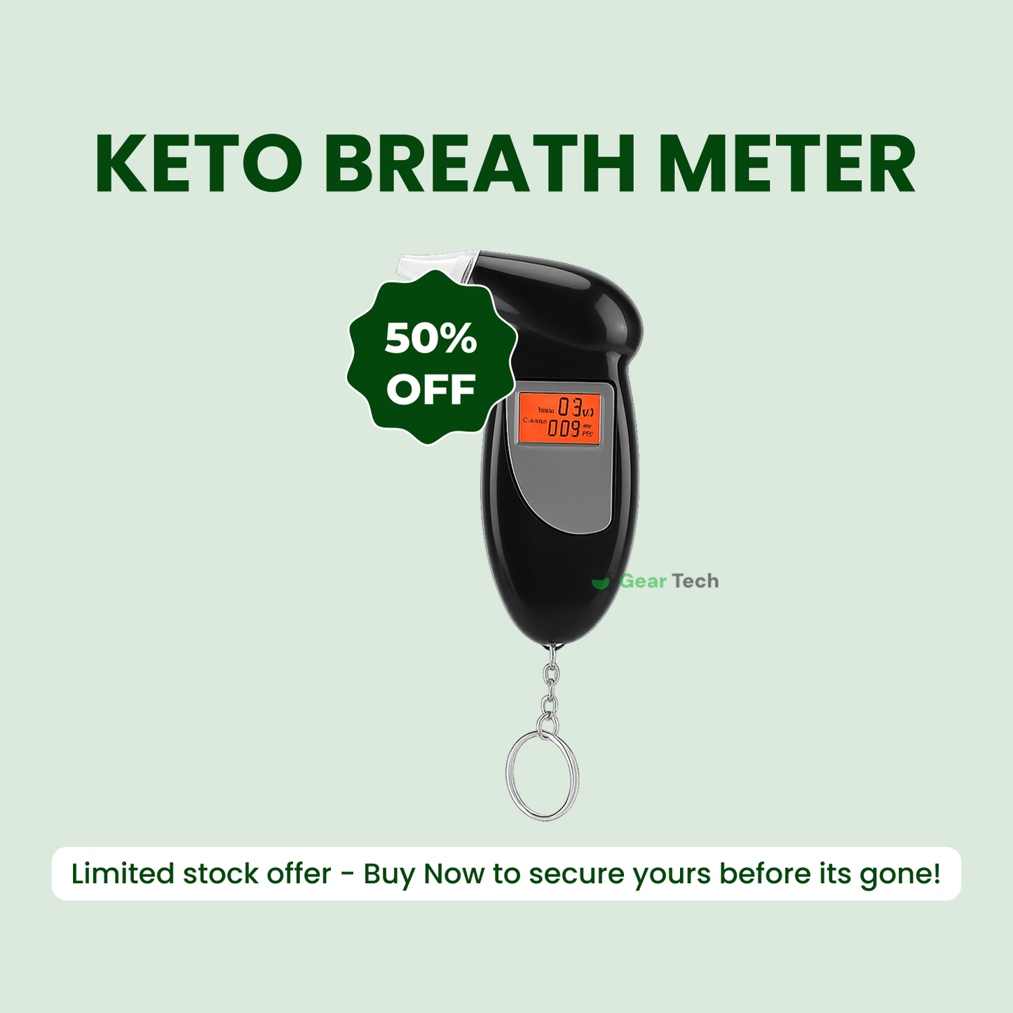 Keto Breath Meter | Accurate Ketosis Monitoring for Weight Loss & Diet Optimization at Home or On-the-Go