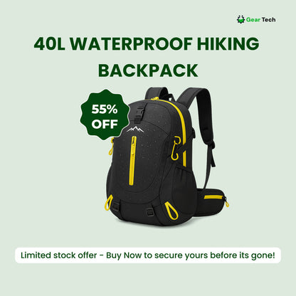 40L Waterproof Hiking Backpack with Multiple Compartments for Outdoor Adventures and Travel