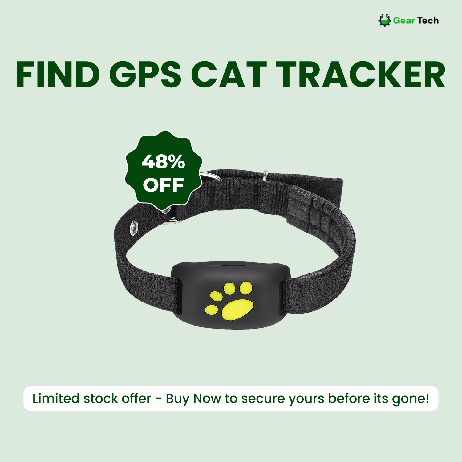 #1 Find  GPS Cat Tracker with Real-Time Location, Waterproof Design, and Activity Monitoring for Pet Safety and Tracking