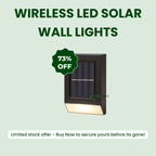 Wireless LED Solar Wall Lights - Outdoor Garden Lighting for Pathways & Patios, Energy-Efficient & Weather-Resistant