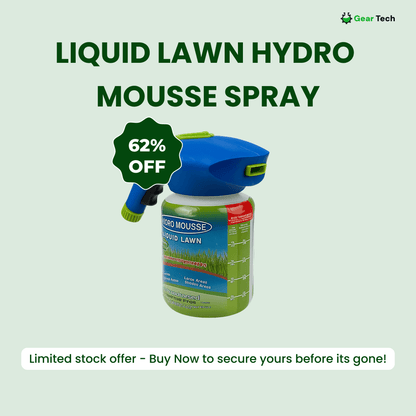 Liquid Lawn Hydro Mousse Spray On Grass Seed | Easy Application for Patchy Lawns & High-Traffic Areas