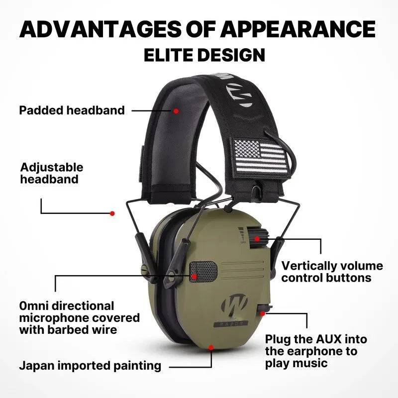 Protective Shooting Headphones | Active Noise Cancellation, Lightweight & Comfortable for Shooting Activities