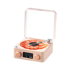 Wireless Vinyl Record Player | Retro Design with Customizable Ambient Lighting for Home Entertainment