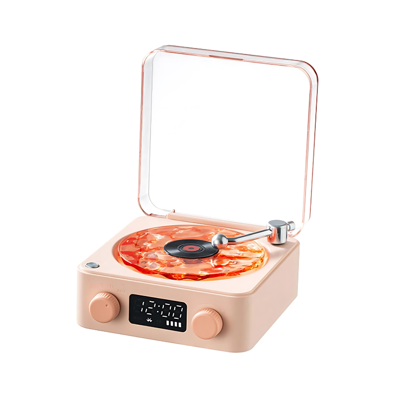 Wireless Vinyl Record Player | Retro Design with Customizable Ambient Lighting for Home Entertainment