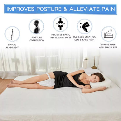 Orthopedic Knee Pillow for Side Sleepers | Memory Foam, Hypoallergenic & Ideal for Sciatica, Back Pain Relief