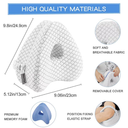 Orthopedic Knee Pillow for Side Sleepers | Memory Foam, Hypoallergenic & Ideal for Sciatica, Back Pain Relief