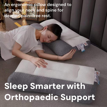 Orthopedic Neck Pillow for Sleeping | Cervical Spine Support, Pain Relief & Reduced Snoring for All Sleep Positions