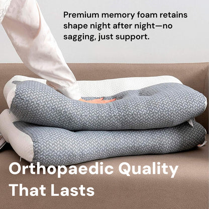Orthopedic Neck Pillow for Sleeping | Cervical Spine Support, Pain Relief & Reduced Snoring for All Sleep Positions
