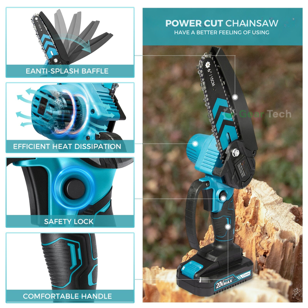 Handheld Chain Saw - Battery Operated
