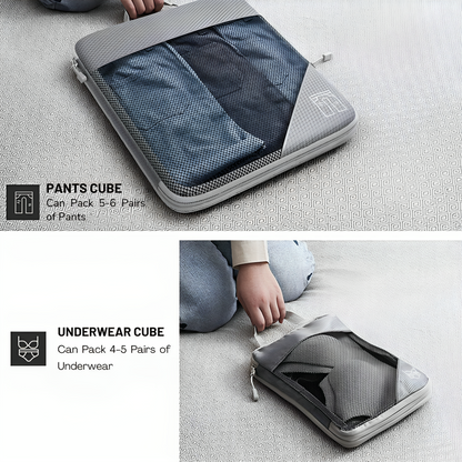 Compression Packing Cubes | Maximise Space by 60%, Lightweight & Durable for Travel, Hiking, Camping & Road Trips