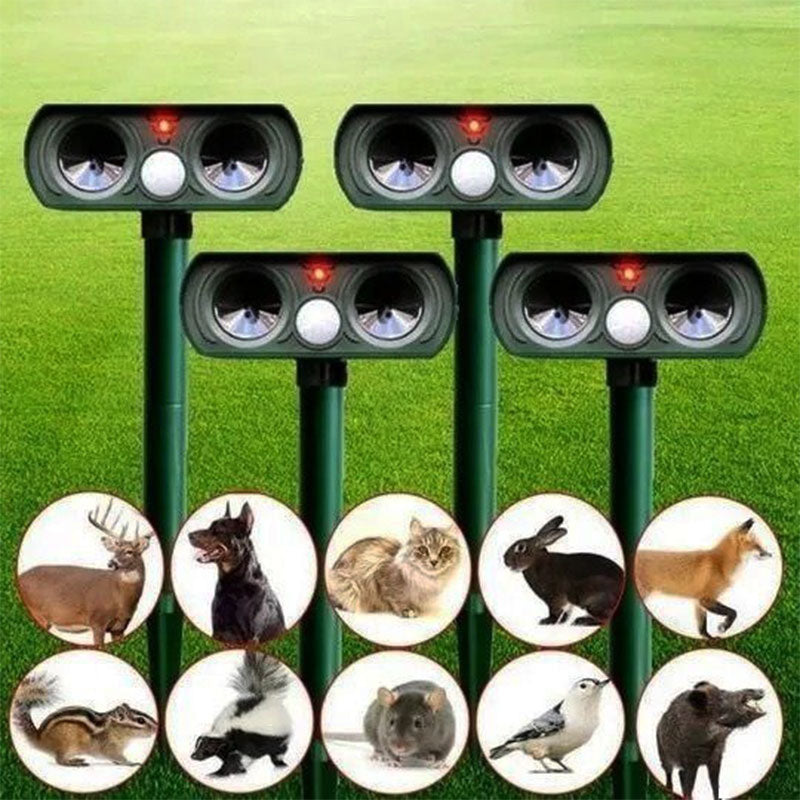 Solar-Powered Ultrasonic Fox Repeller | Motion-Activated, Eco-Friendly & Safe for Gardens, Lawns, Patios & Outdoor Spaces
