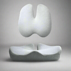 Orthopedic Seat Cushion Set | Pain Relief for Tailbone & Lumbar Support for Office, Car & Home Use