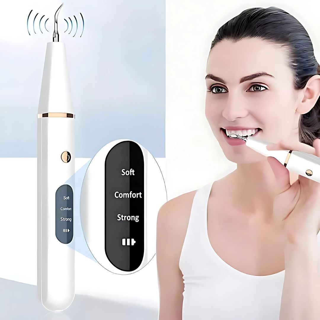 Tartar Removal & Plaque Cleaner Kit – Ultrasonic Teeth Cleaner Device for At-Home Deep Dental Hygiene
