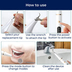 Tartar Removal & Plaque Cleaner Kit – Ultrasonic Teeth Cleaner Device for At-Home Deep Dental Hygiene