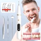 Tartar Removal & Plaque Cleaner Kit – Ultrasonic Teeth Cleaner Device for At-Home Deep Dental Hygiene