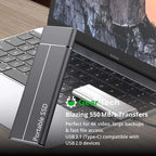 Portable SSD for MacBook, Laptop & iPhone – External Hard Drive 1TB 2TB 4TB 8TB USB-C Storage Compatible with Windows & Android