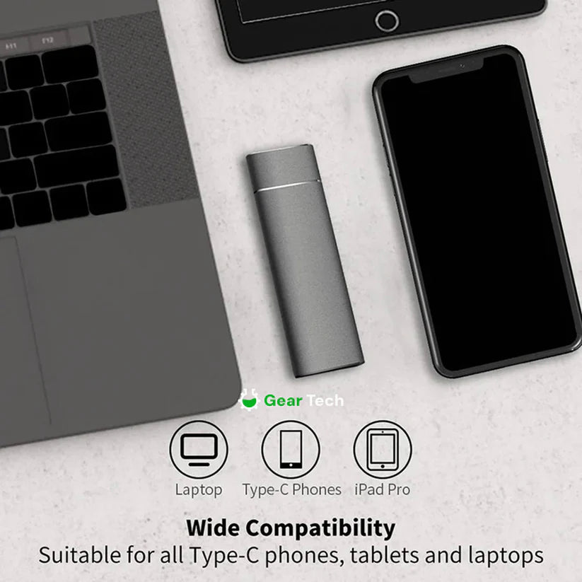 Portable SSD External Hard Drive 4TB 8TB 16TB – High Speed USB 3.1 Type-C Storage for Laptop, MacBook, Desktop & Windows PC