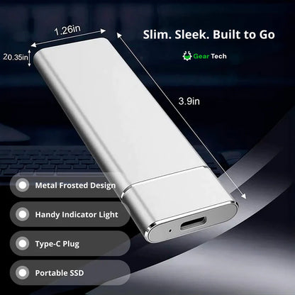 Portable SSD for MacBook, Laptop & iPhone – External Hard Drive 1TB 2TB 4TB 8TB USB-C Storage Compatible with Windows & Android