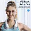 Image of Bladeless Portable Neck Fan with 3 Speed Silent Cooling 4000 mAh Rechargeable