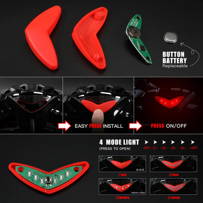 Bicycle Helmet | Lightweight, Integrated LED Rear Light & Optimal Safety for Men and Women