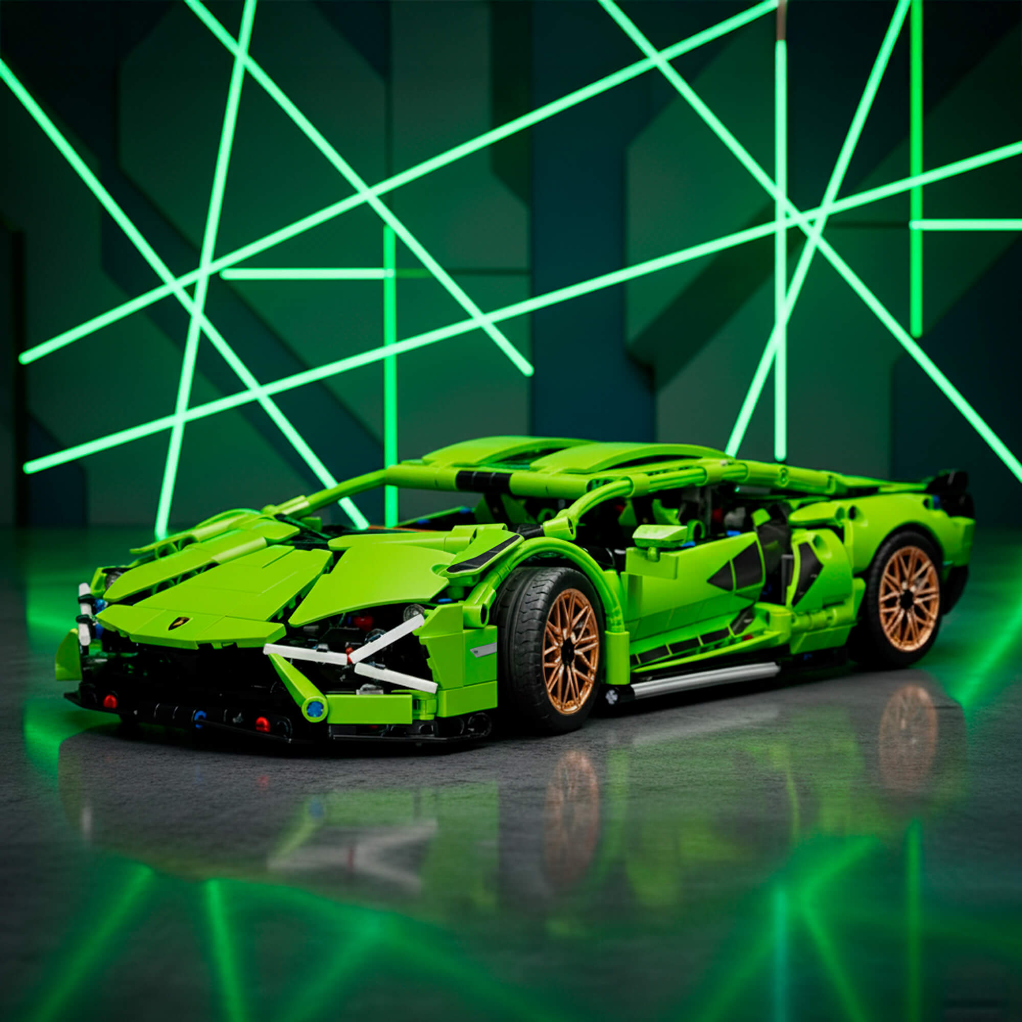 Racing Supercar Building Blocks | 1280 Pieces, Wireless Control & Realistic 1:14 Scale Model for Kids and Adults