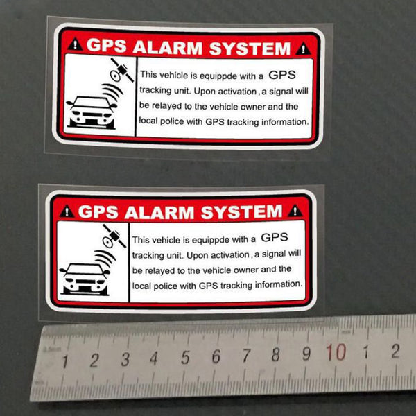 Ritrama Anti-Theft Warning Stickers – 4 Pack For Car, Motorcycle, Scooter – GPS / Alarm Deterrent (COD202)