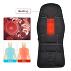 Office Chair Back Massager – Heated Vibration Seat Cushion with Lumbar Support for Home, Car & Desk Use