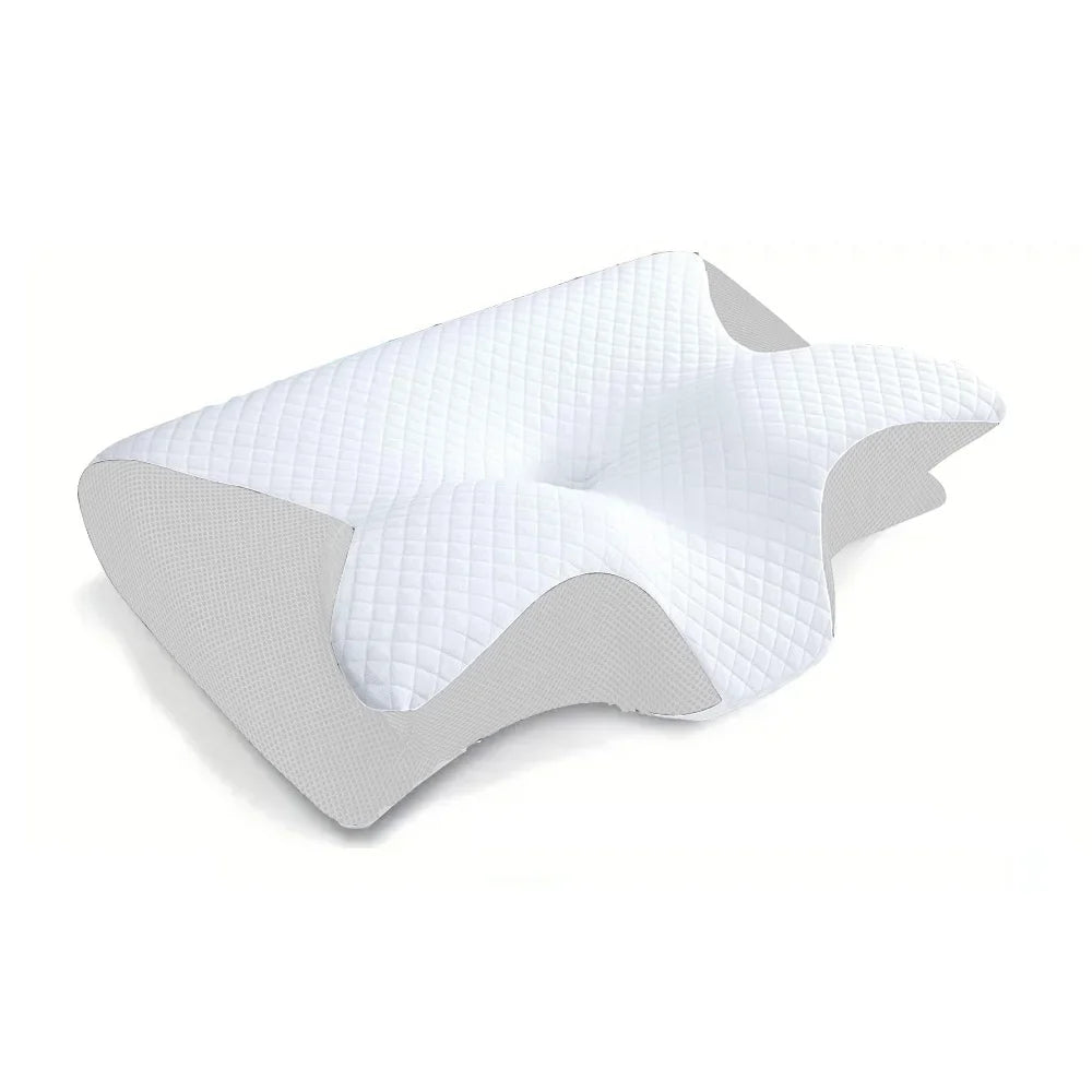 Memory Foam Cervical Pillow | Ergonomic 2-in-1 Design for Neck Pain Relief & Comfortable Sleep