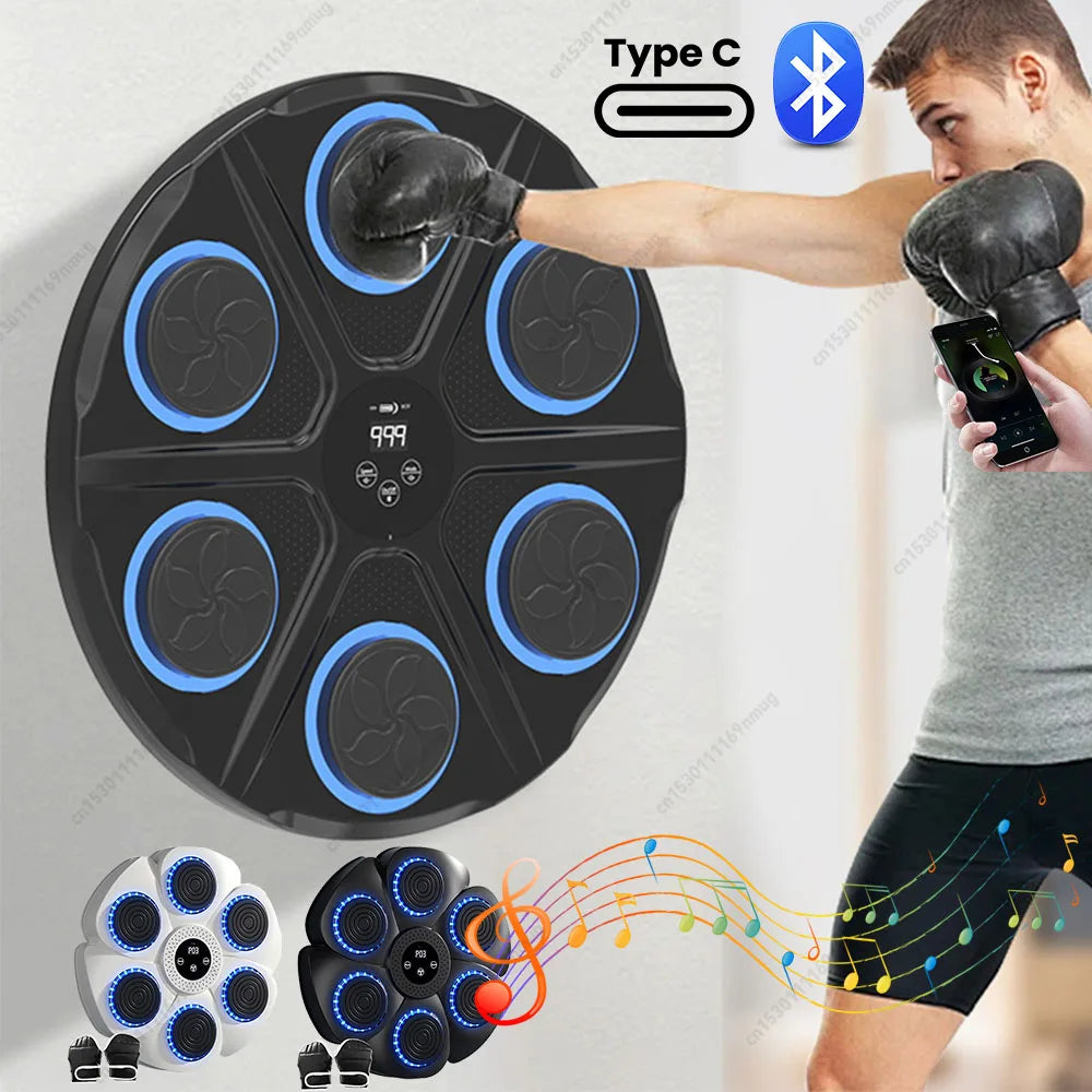 Music Boxing Machine – Reaction Training & Fitness | Wall Mounted Boxing Trainer for Home Workouts