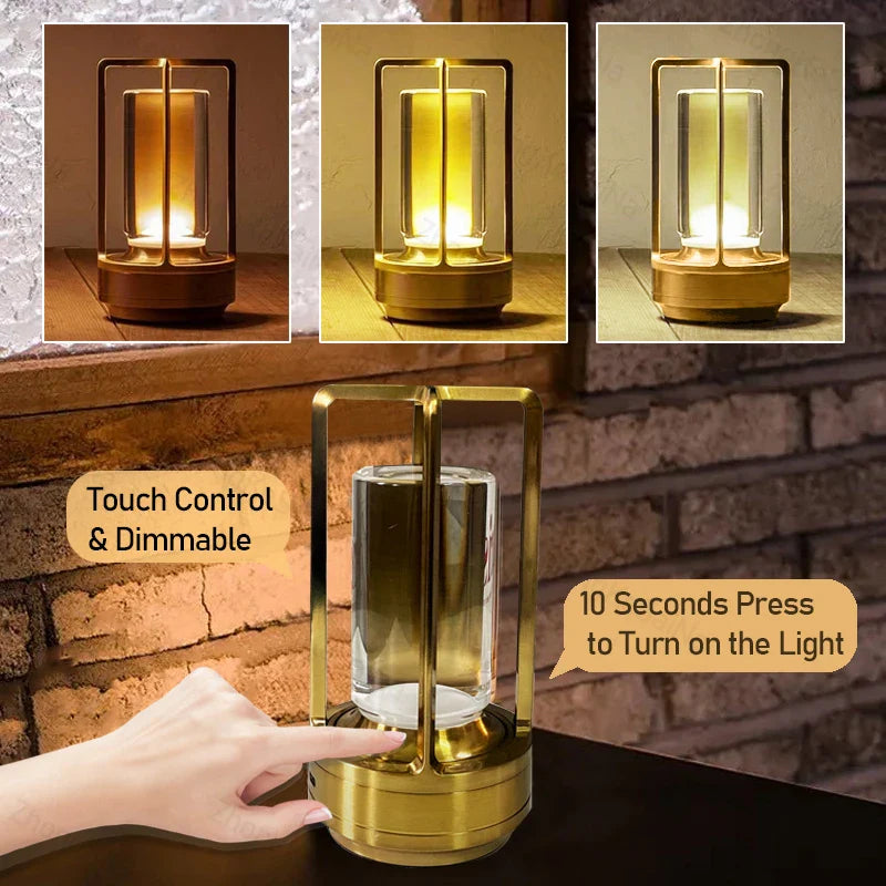 Modern Cordless Nordic Desk & Bedside Lamp with Touch Controls – Sleek Rechargeable LED Light for Home Décor, Living Rooms, and Modern Bedrooms -