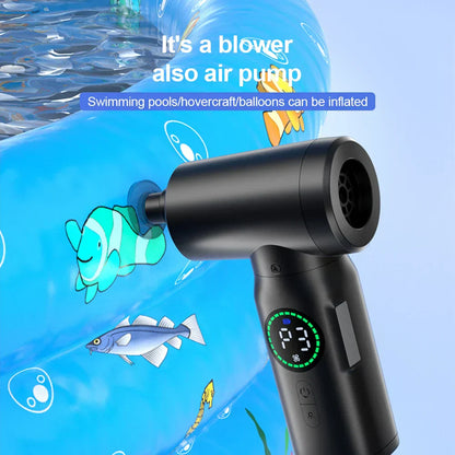 2-in-1 Portable Vacuum Cleaner & Blower | 7500mAh Battery, LED Light & Versatile for Home, Car & Office Cleaning
