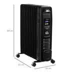 Oil Filled Radiator Heater – Portable Electric Room Heater Silent & Energy Efficient with Thermostat, Timer & Remote UK