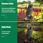 Solar-Powered Pigeon Scarer | Waterproof Bird Scare Eye with Sound and Light Deterrent - Outdoor Bird Control