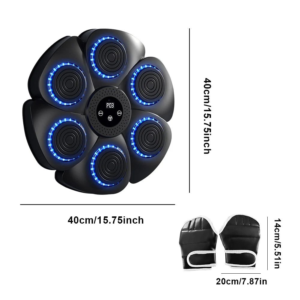 Music Boxing Machine – Reaction Training & Fitness | Wall Mounted Boxing Trainer for Home Workouts