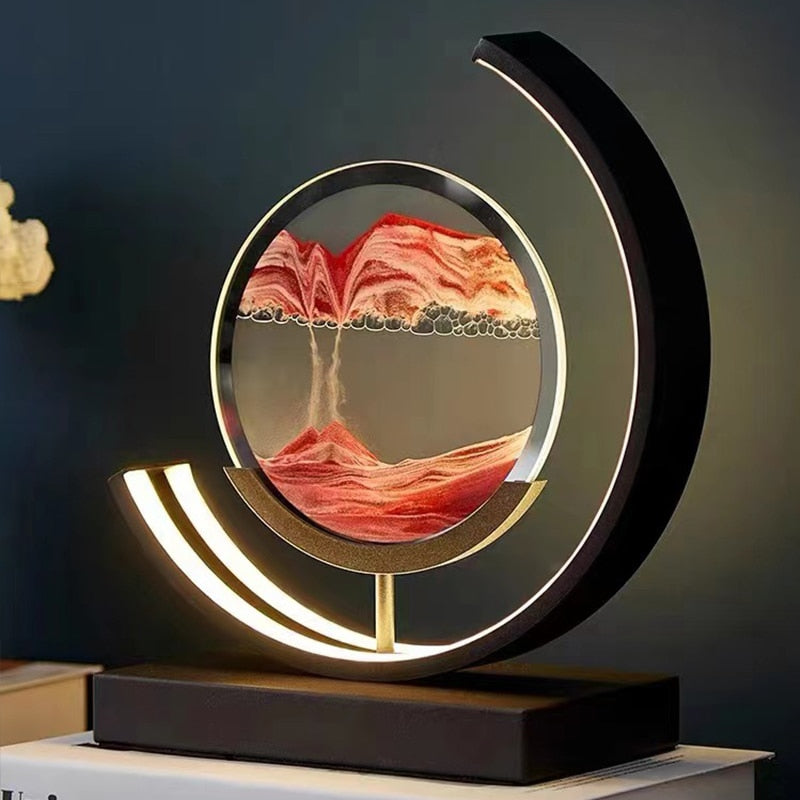 Sand Table Lamp | Calming Sandscape Design | Perfect for Home Decor & Relaxation Spaces