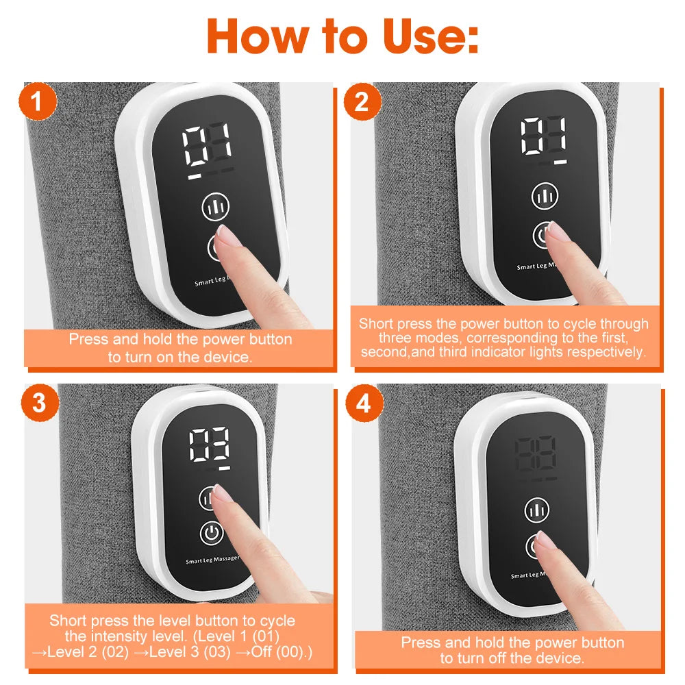 Electric Leg Massager – Air Compression | Calf Massage With 3 Massage Modes