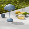 Image of Minimalist Flowerpot Table Lamp - Rechargeable Bedside Lamp & Cordless Design Mushroom Shaped Lamps