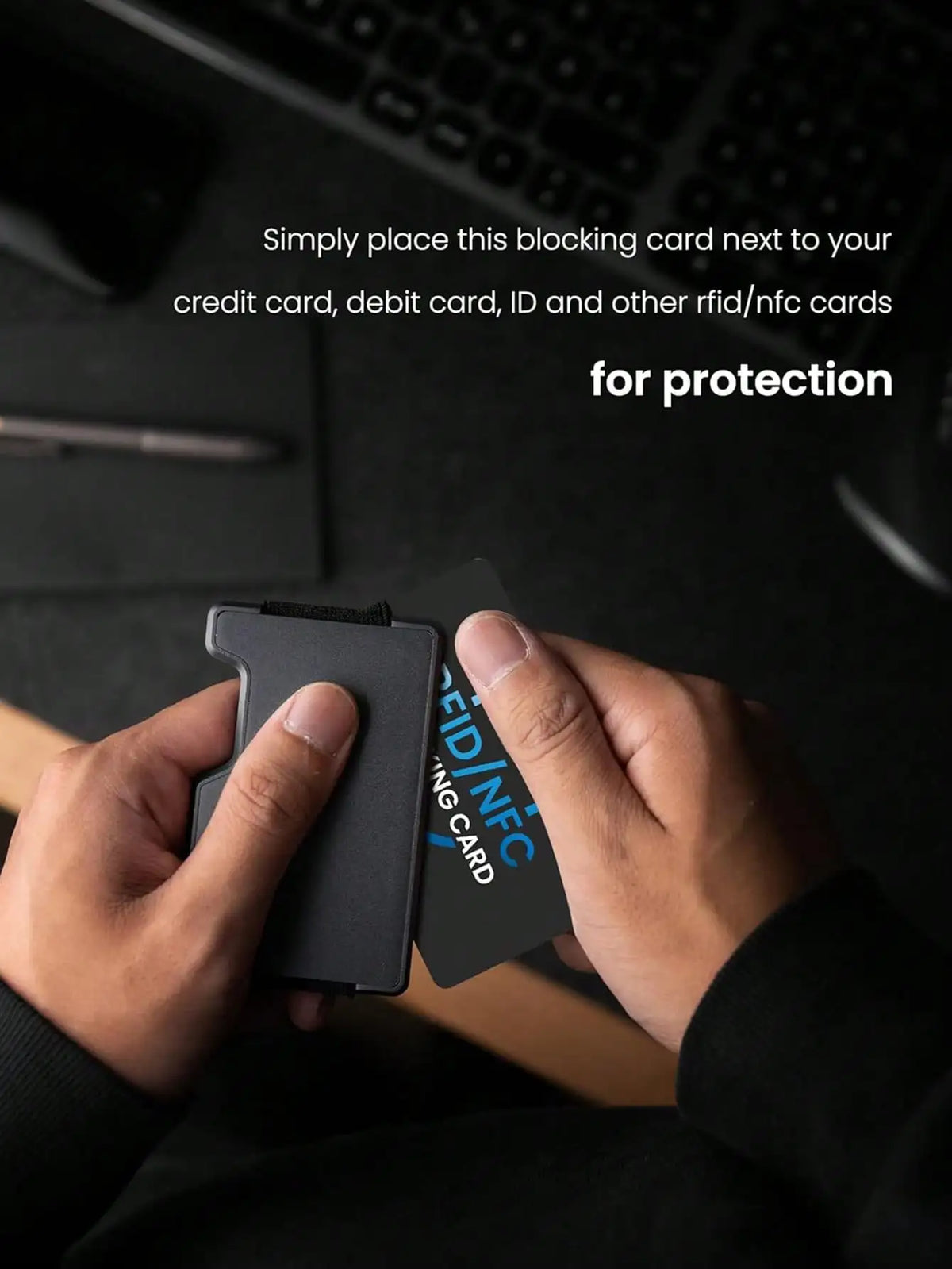 RFID Blocking Card 2 Pack – Wallet Protection | NFC Anti Theft Debit Credit Card Protector, Anti-Theft Contactless NFC Blocker, Entire Wallet Protection