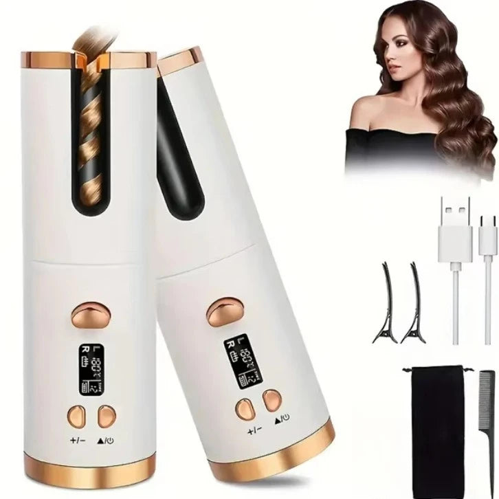 Automatic Hair Curler – Cordless Fast Heating | Rechargeable Hair Styling Tool